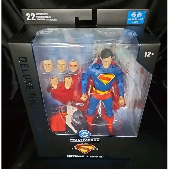 McFarlane DC Multiverse Deluxe Theatrical Edition SUPERMAN & KRYPTO Figures NEW - Picture 6 of 6
